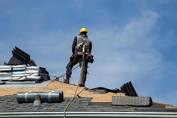 Professional Gutter Installation technician working in Plattekill, NY